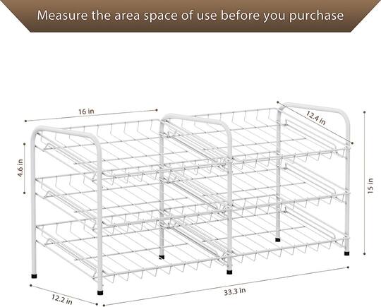 NEX™ 3-Tier Stackable Soda Can Rack Organizer, 2 Pack